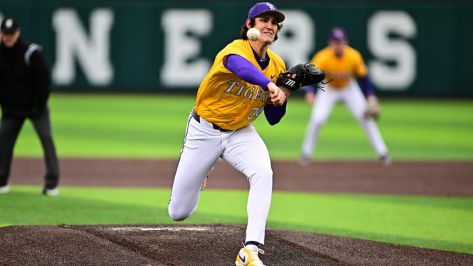 Chase Shores, LSU vs Oklahoma on April 5 2025