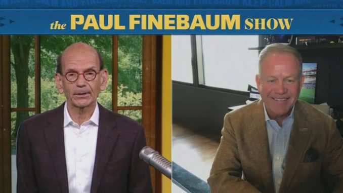 Paul Finebaum and LSU head coach Brian Kelly