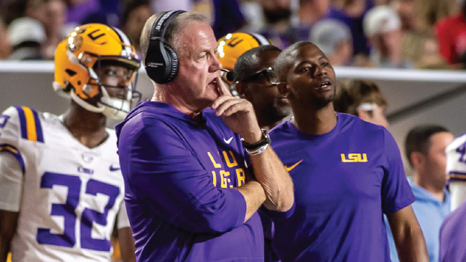 Brian Kelly, LSU head football coach vs South Carolina, 2025