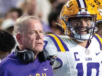 Brian Kelly and Garrett Nussmeier