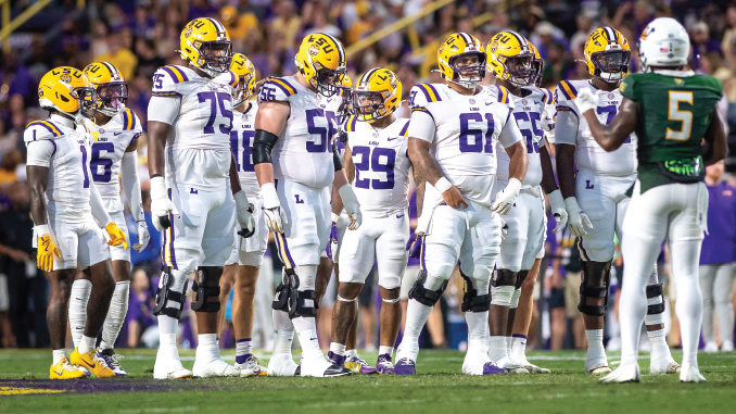 Caden Durham and the LSU offensive line