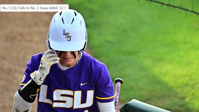 LSU Softball Loses Series Opener at Texas A&M